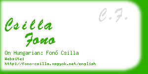 csilla fono business card
