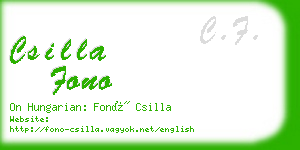 csilla fono business card